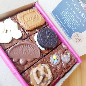 Letterbox Brownie Box: Personalized Birthday Cake Edible Gift