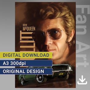 Steve McQueen - Bullitt DOWNLOAD Poster Artwork