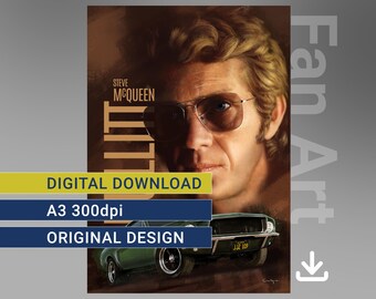 Steve McQueen - Bullitt DOWNLOAD Poster Artwork