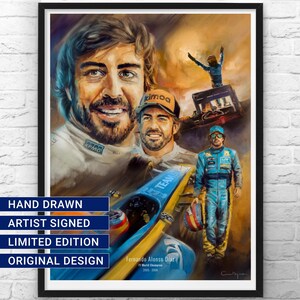 Fernando Alonso - Campione del mondo di F1, edizione limitata, stampa originale