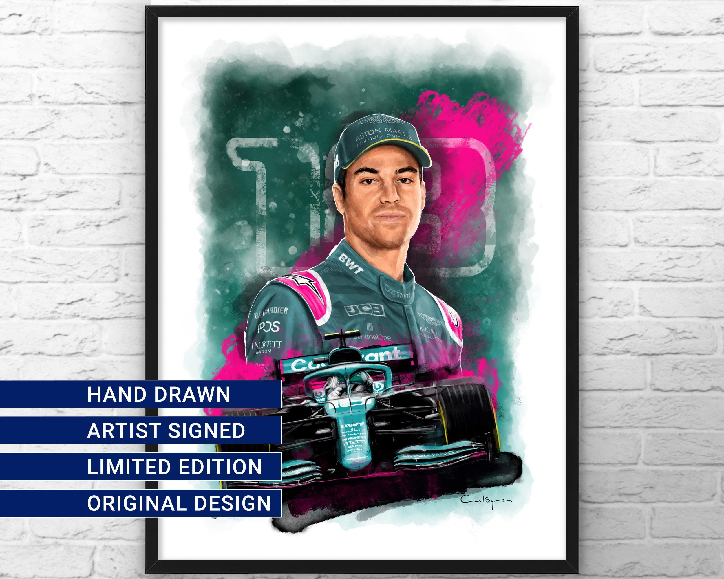 LANCE STROLL F1 Giclée Print. 2021 Aston Martin F1 Racing Driver. Limited  Edition - Etsy
