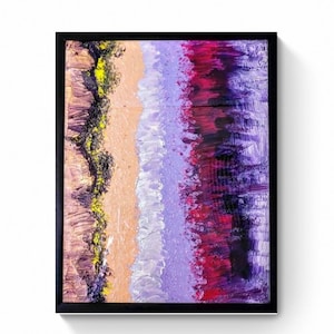 Lavender Divide – Framed Abstract Acrylic | Modern Wall Art | Unique Home Decor