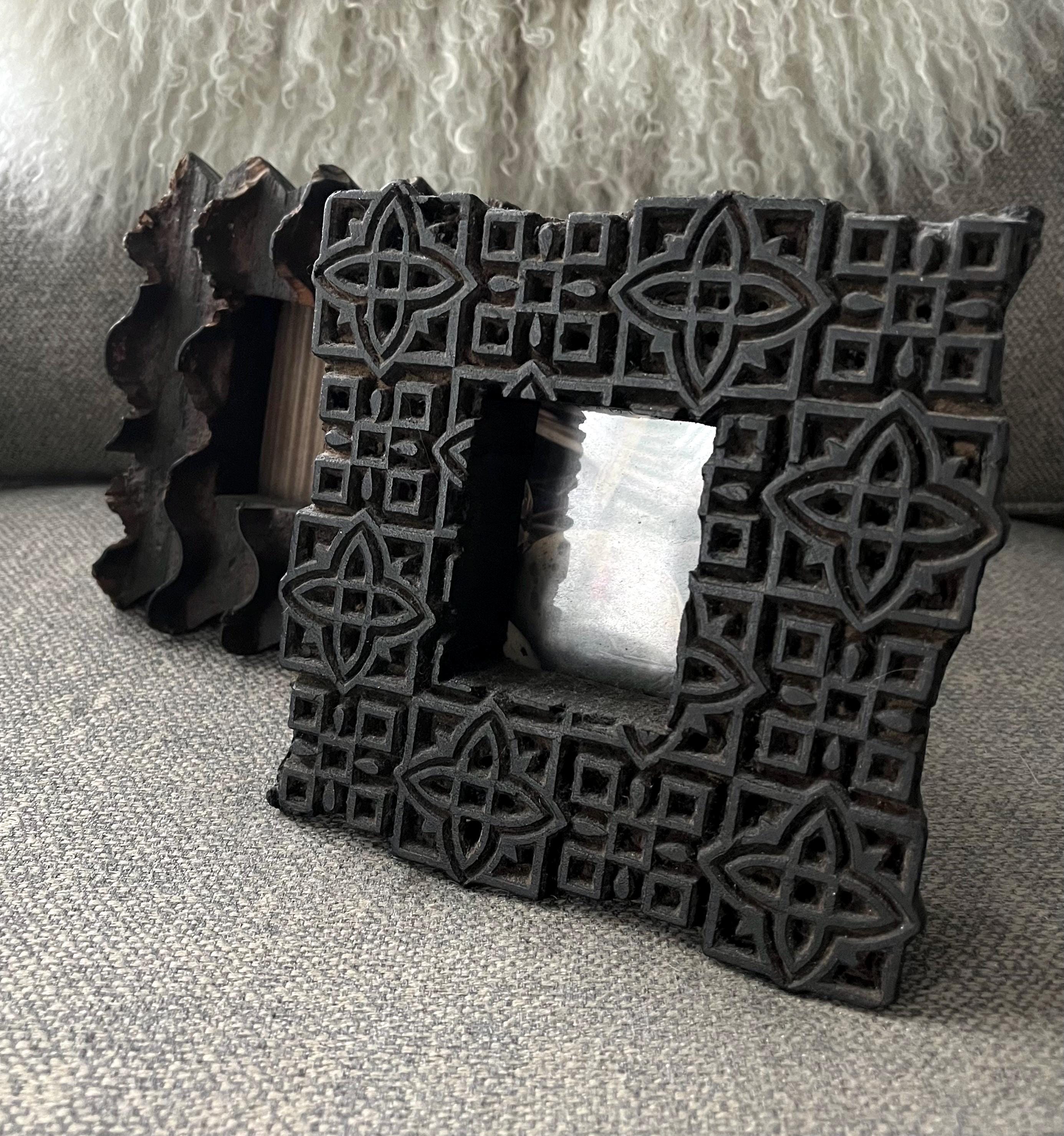 Block Print Frame Vintage Wood Block Print Frames - Etsy