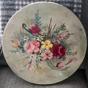 Hand painted wooden lid