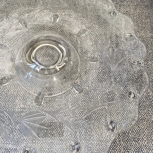 Vintage glass teardrop pedestal cake stand