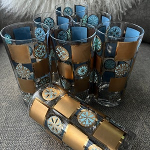 MCM Culver 22K Gold Highball Glasses (7)
