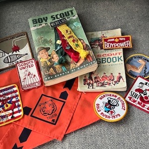 Vintage Boy Scout books and badges