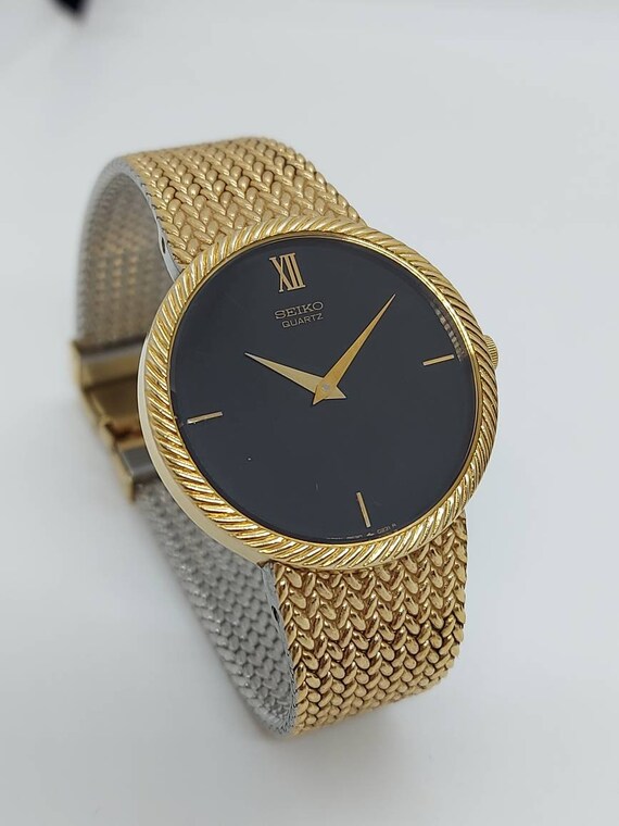 Buy Vintage Seiko Quartz Base Metal Top Gold Filled Men's Online in India -  Etsy