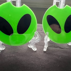 Glow in The Dark Alien Car Coasters (Set of 2)