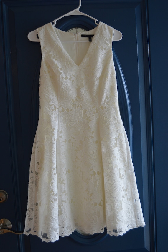 strapless open back dress White House Black Market Size 6 Lt Blue Solid Gathered NEW Designer Dr –  Another Season Consignments main image 1