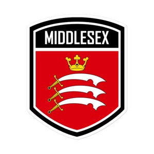 Middlesex County England Flag Emblem Stickers