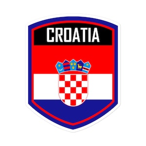 Croatia Flag Emblem Stickers - High-Quality Vinyl Decals