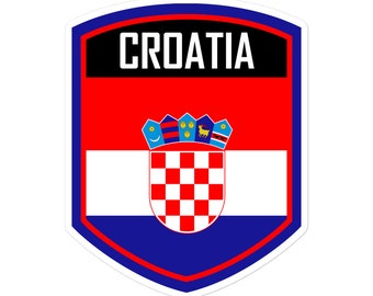 Adesivi con emblema della bandiera della Croazia - Decalcomanie in vinile di alta qualità