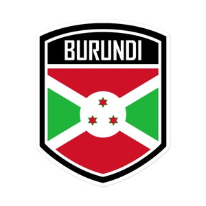 Burundi Flag Emblem Stickers