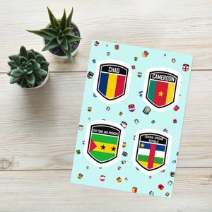 Central African Emblem Sticker Pack 2: Chad, Central African Republic & More