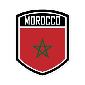 Ajoutez une touche marocaine à vos effets personnels avec les autocollants avec emblème du drapeau marocain : parfaits pour les amateurs du patrimoine marocain.