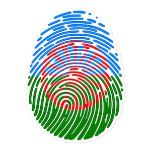 Romani Heritage Fingerprint Sticker: Symbol of Identity and Unity Stickers