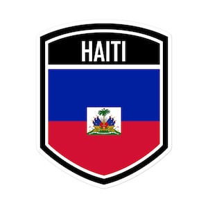 Adesivos com emblema da bandeira do Haiti