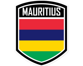 Mauritius Flag Emblem Stickers