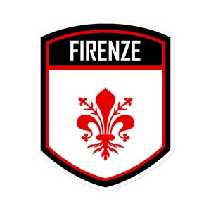 City of Florence Italy Flag Emblem Sticker - Firenze Italia Vinyl Stickers in 3 Sizes!