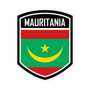 Mauritania Flag Emblem Stickers