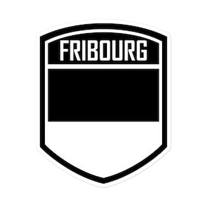 Canton of Fribourg Switzerland Flag Emblem Vinyl Stickers