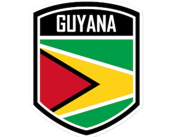 Autocollants d’emblème de drapeau de Guyane