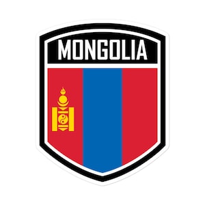 Mongolia Flag Emblem Stickers