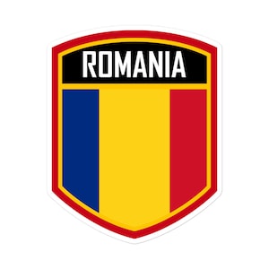 Romania Flag Emblem Stickers: Express Your Love for Romania - Ideal for Travelers and Patriots