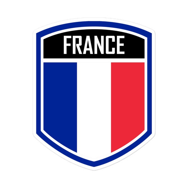 France Flag Emblem Vinyl Stickers Available In 3 Sizes