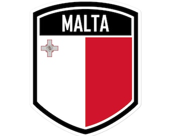Autocollants emblème du drapeau de Malte – Montrez votre patriotisme avec des autocollants en vinyle de haute qualité.