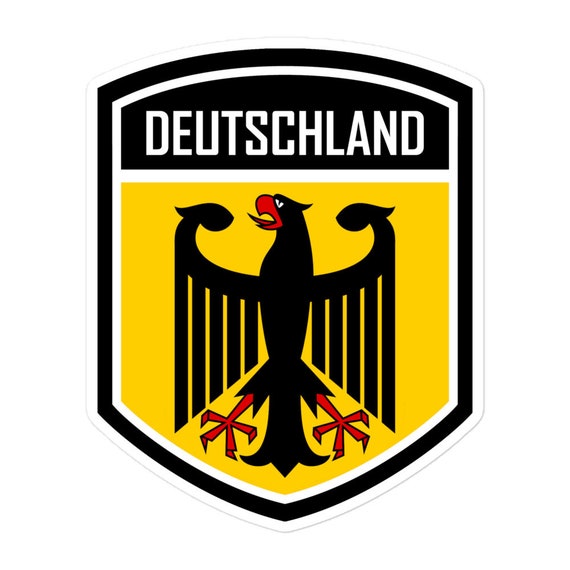 Adesivo Vinile Germania Stemma Tedesco – 7,5x10 Cm, Impermeabile E Laminato, Per Auto E Uso Interno/Esterno