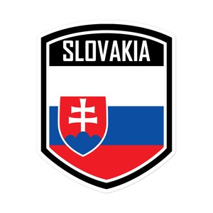 Slovakia Flag Emblem Stickers | High-Quality Vinyl
