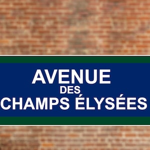 Avenue des Champs Élysées, Paris Street Sign - Long Version Sticker
