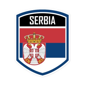 Serbia Flag Stickers - Patriotic Serbian Emblem Decals