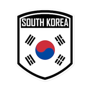 South Korea Flag Stickers - Korean Flag Emblem Decals for Laptops, Cars and More