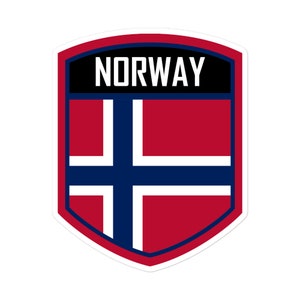 Norwegen Flagge Emblem Aufkleber - Nordisches Land Aufkleber für Autos, Laptops und Mehr