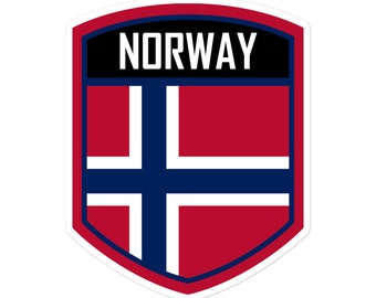 Norway Flag Emblem Stickers - Nordic Country Decal for Cars, Laptops, and More