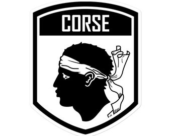 Corsica France Flag Emblem Vinyl Stickers Available In 3 Sizes
