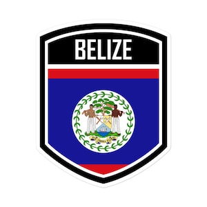 Belize Flag Emblem Stickers