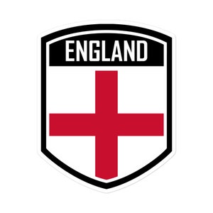 England Flag Emblem Stickers - English National Pride Decals for Laptops, Cars and More