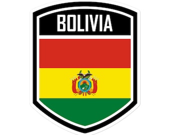 Autocollants d’emblème de drapeau de Bolivie