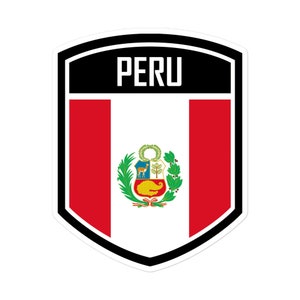 Peru Flag Emblem Stickers: Elevate Your Gear with Authentic Peruvian Flai