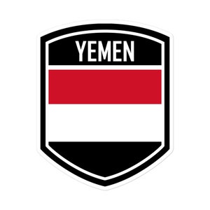Jemen Flaggen Emblem Aufkleber, langlebige Vinylaufkleber