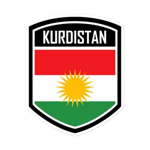 Kurdistan Flag Emblem Stickers - Proudly Showcase Your Kurdish Heritage!