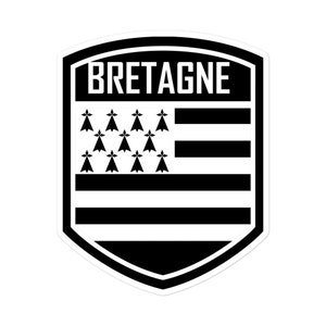 Bretagne Frankreich Flagge Emblem Aufkleber - langlebiges, hochwertiges Vinyl