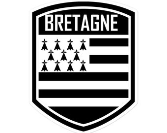 Bretagne France Flag Emblem Stickers - Durable, High Quality Vinyl