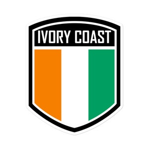 Zeigen Sie Ihren Ivorian Pride mit den Wappen-Aufklebern der Elfenbeinküste - langlebig und hochwertig