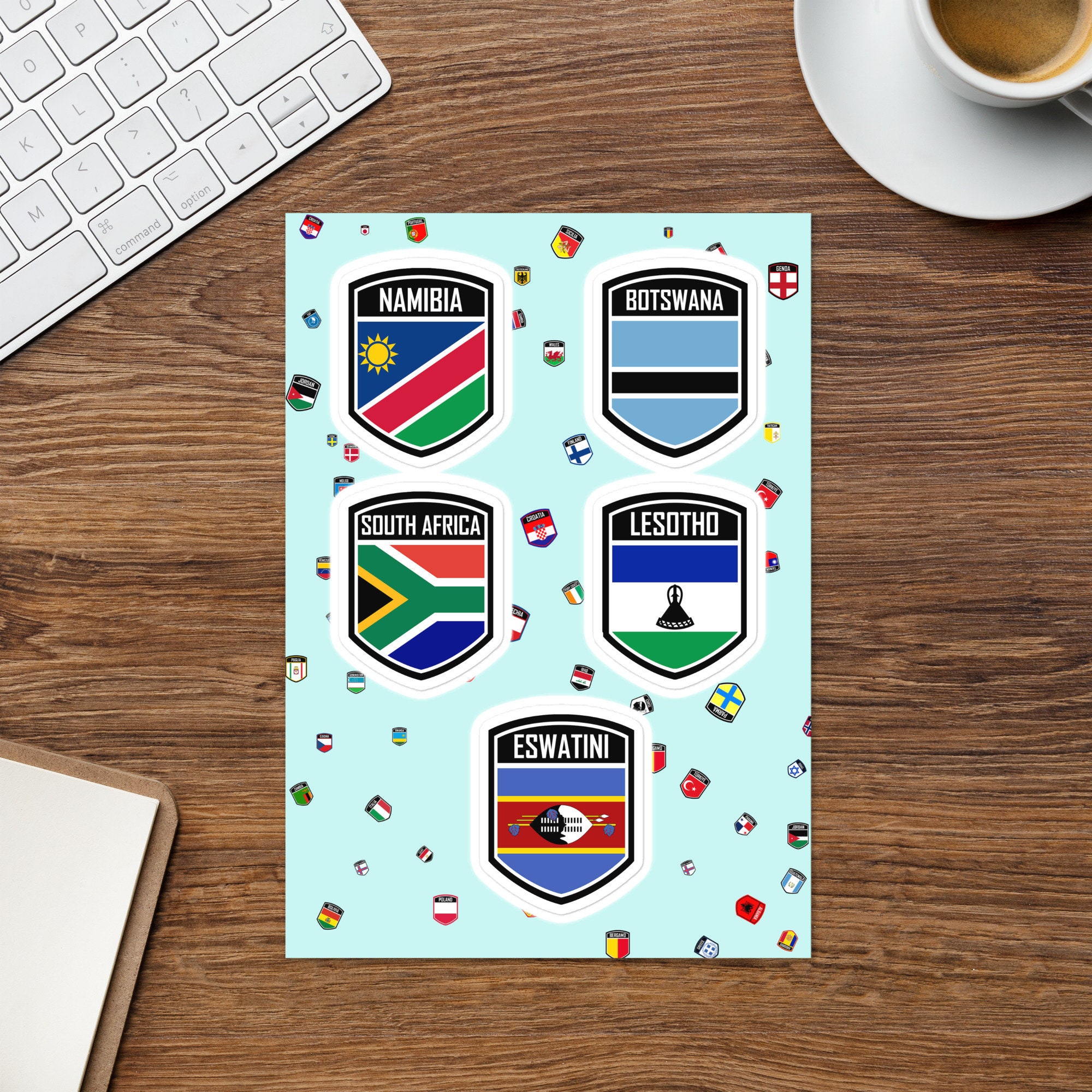 Southern African Emblem Sticker Pack: Namibia, Botswana, South Africa ...