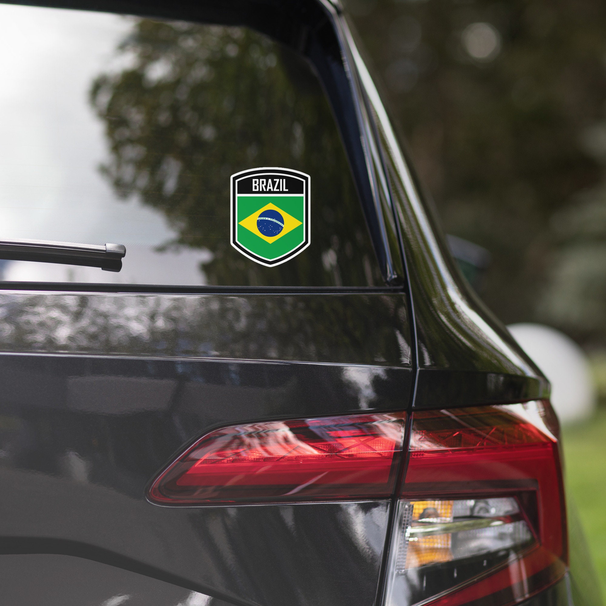 Enhance Your Style With Brazilian Flair: Brazil Flag Emblem Stickers ...
